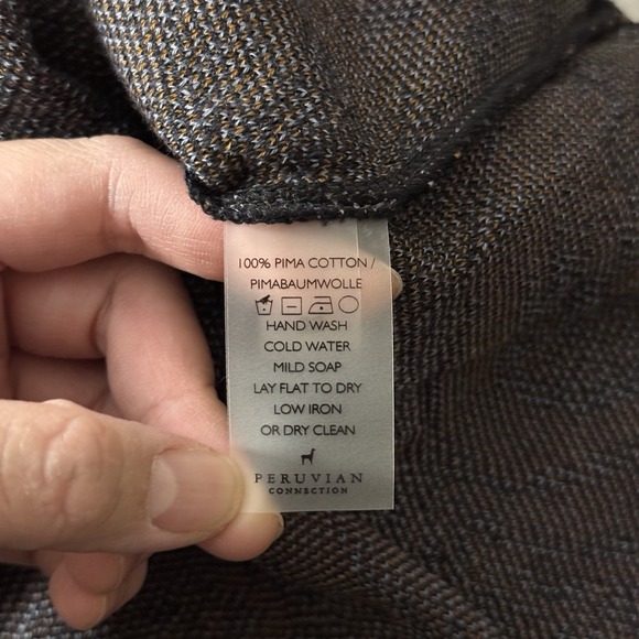 Peruvian Connection Martella Pima Cotton Jacquard Midi Dress XL Dark Academia - Picture 8 of 9